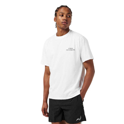 White - Lifestyle - Hybrid Performance Mens Moisture Wicking Short-Sleeved T-Shirt