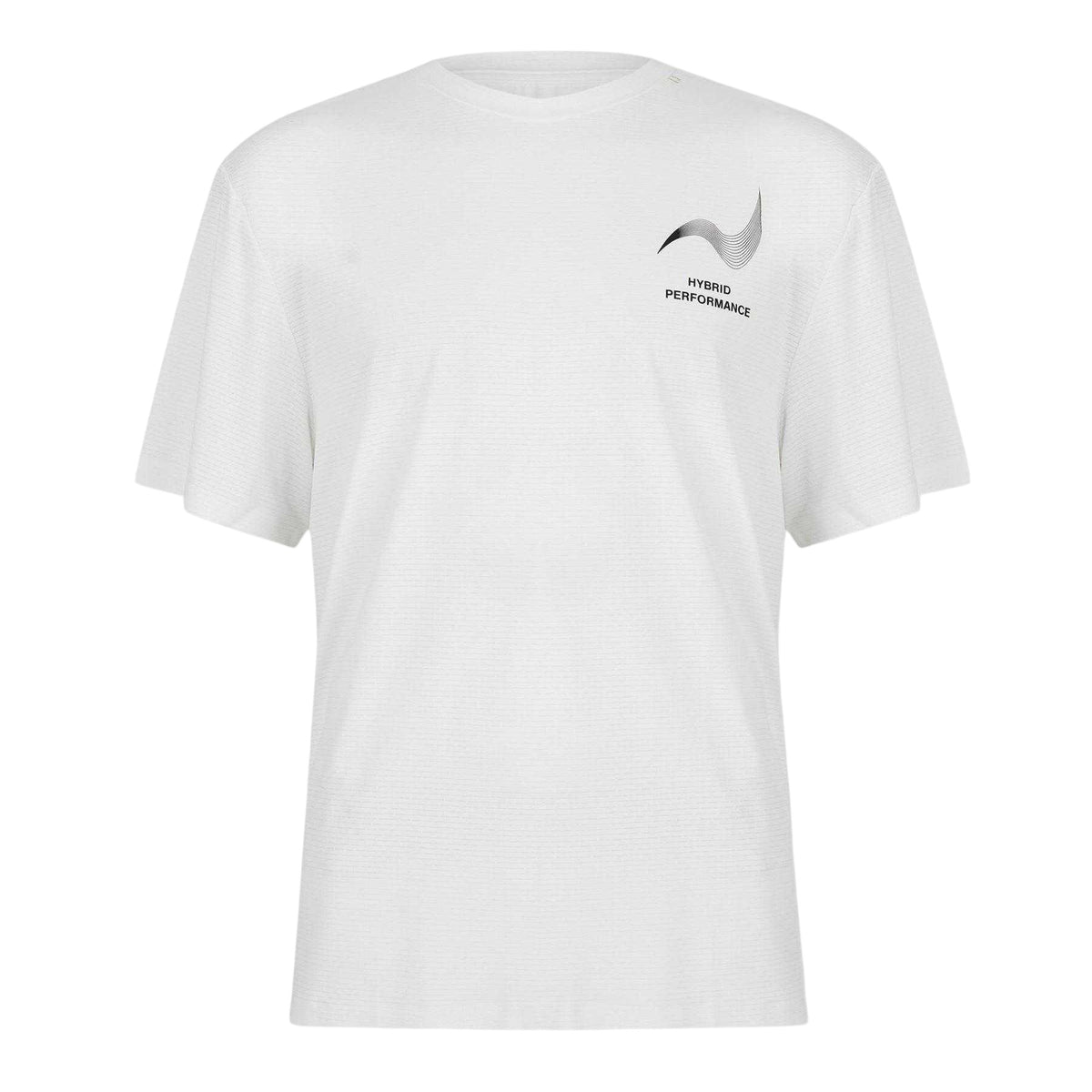 White - Front - Hybrid Performance Mens Graphic Print Moisture Wicking Athletic Short-Sleeved Top
