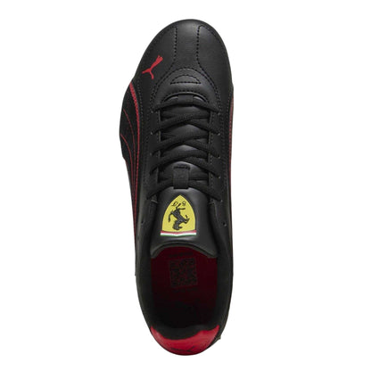 Black-Red - Lifestyle - Puma Mens Catch Ferrari Suede Trainers