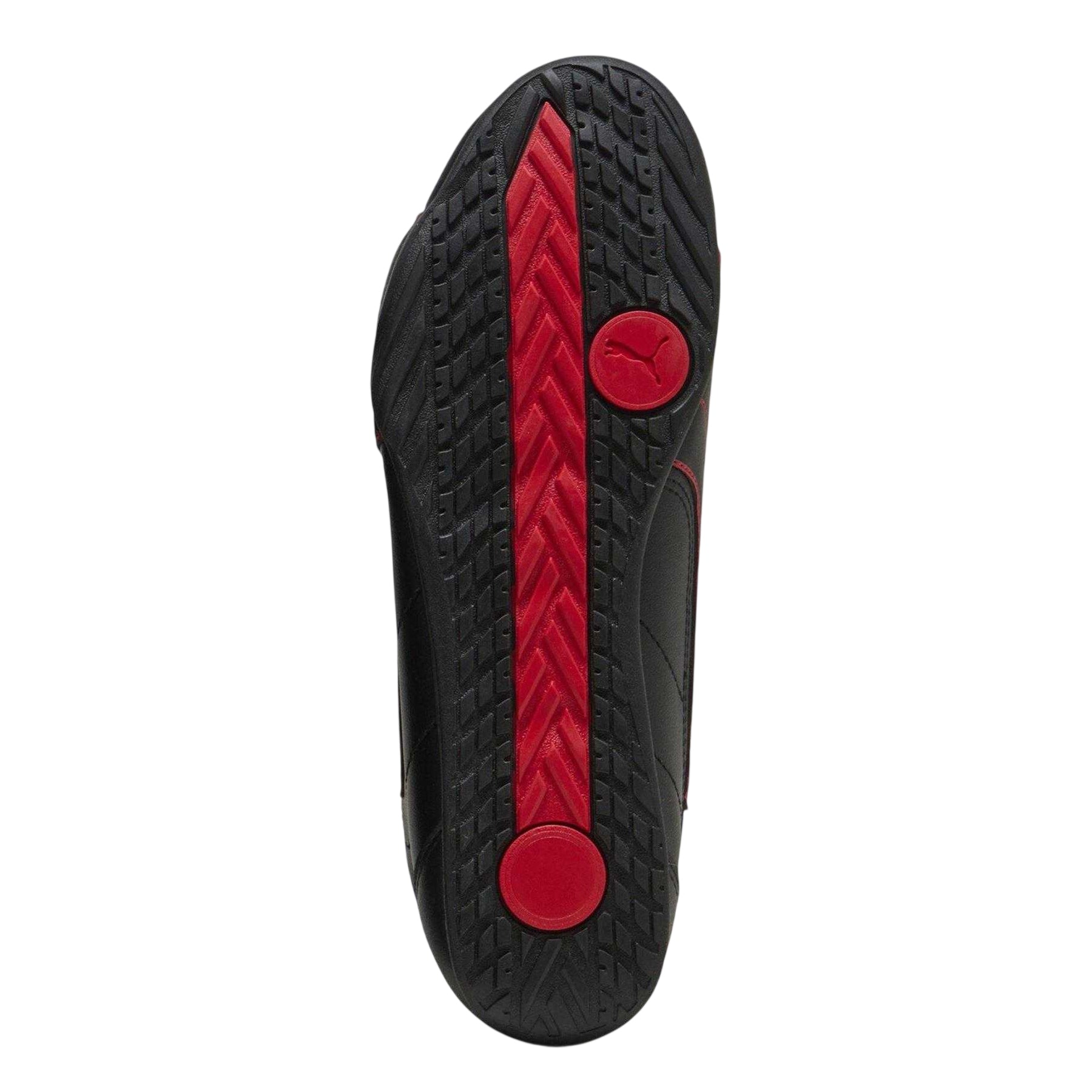 Black-Red - Pack Shot - Puma Mens Catch Ferrari Suede Trainers