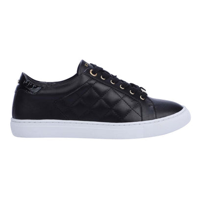 Black - Side - Dune London Unisex Adult Ellenar Quilted Trainers