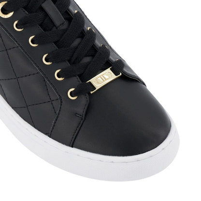 Black-White - Lifestyle - Dune London Unisex Adult Ellenar Quilted Trainers