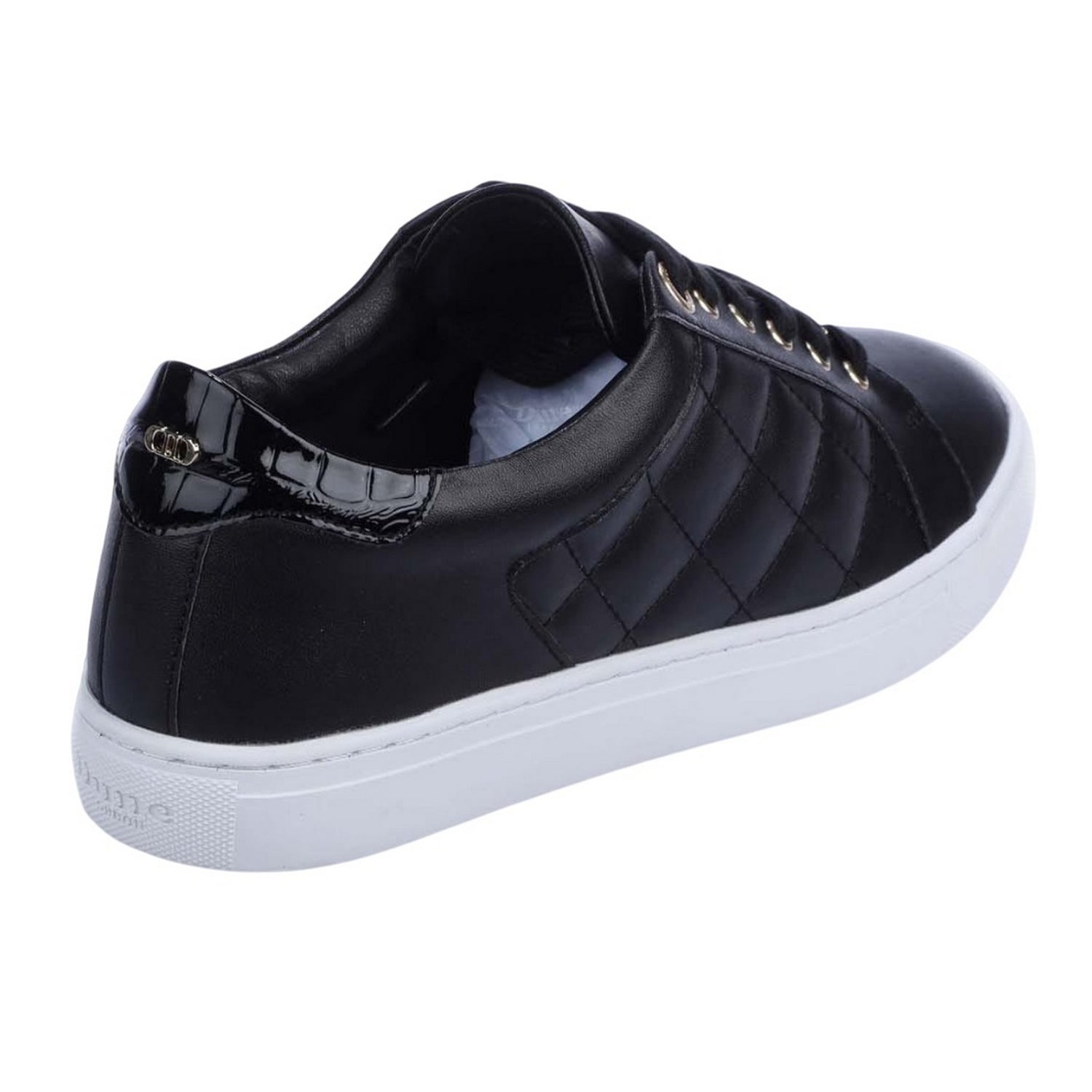 Black - Back - Dune London Unisex Adult Ellenar Quilted Trainers