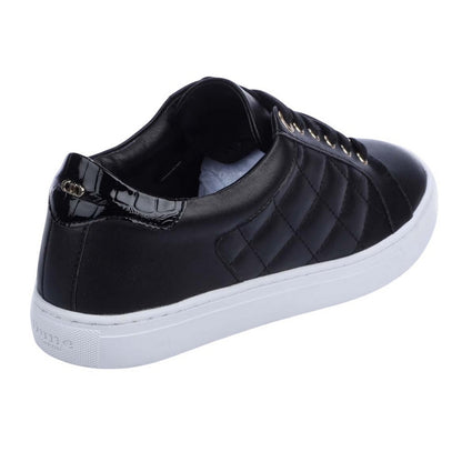 Black - Back - Dune London Unisex Adult Ellenar Quilted Trainers