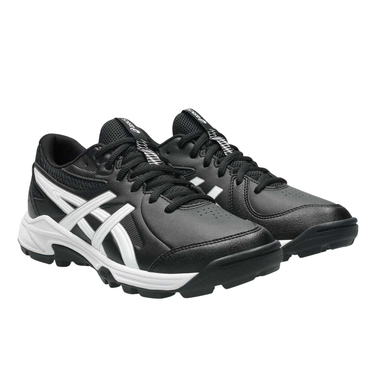 Black - Pack Shot - Asics Childrens-Kids Gel Peake 3 Hockey Shoes