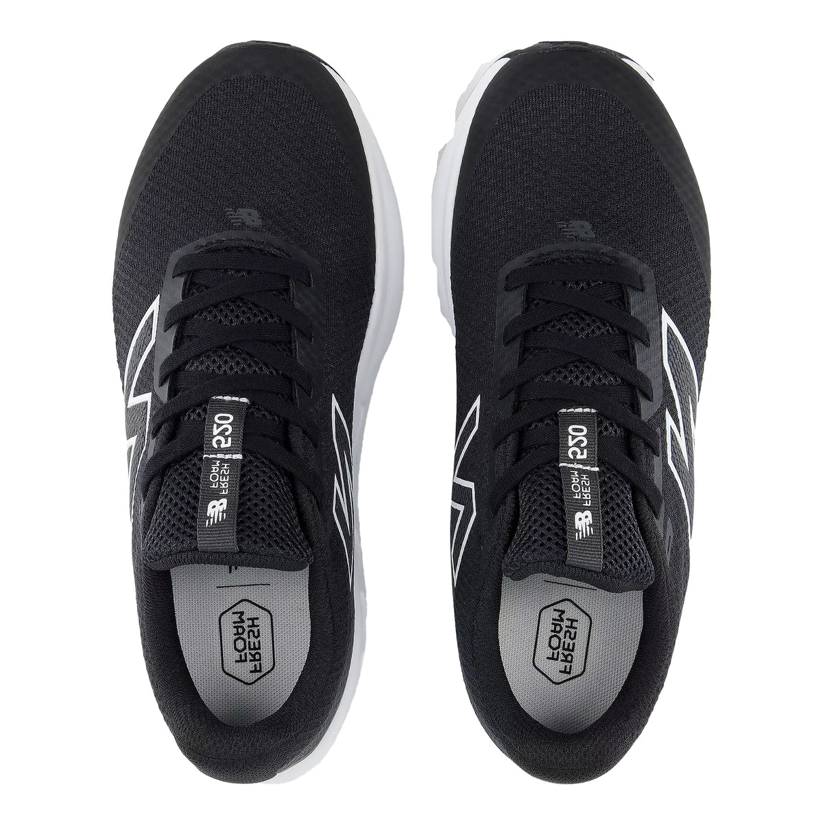 Black-White - Lifestyle - New Balance Childrens-Kids 520 V9 Low Running Trainers