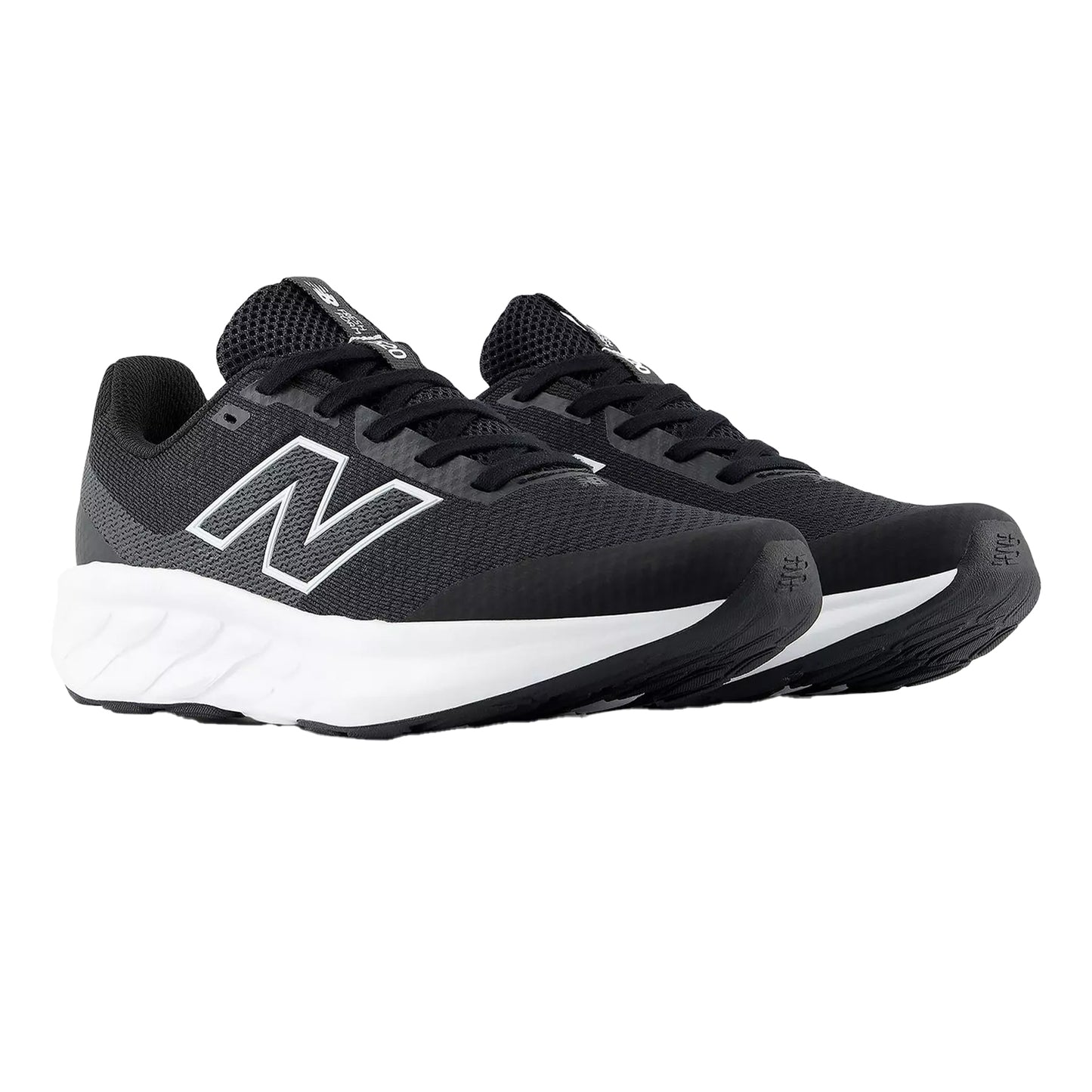 Black-White - Close up - New Balance Childrens-Kids 520 V9 Low Running Trainers