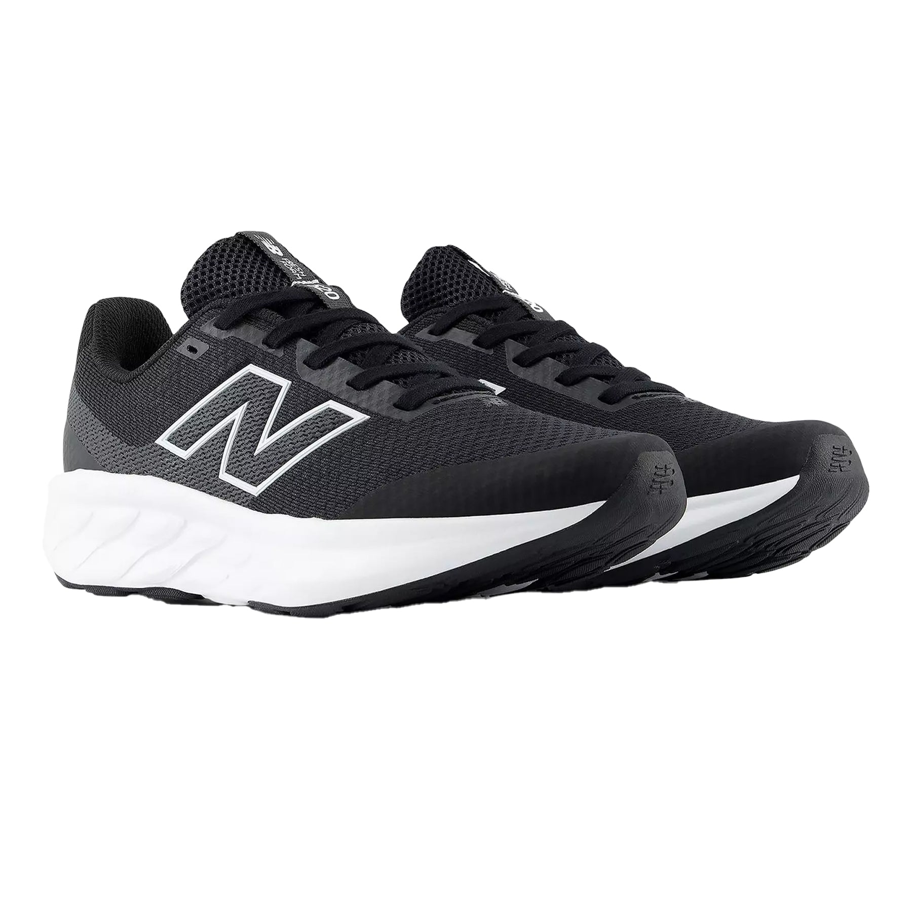 Black-White - Close up - New Balance Childrens-Kids 520 V9 Low Running Trainers