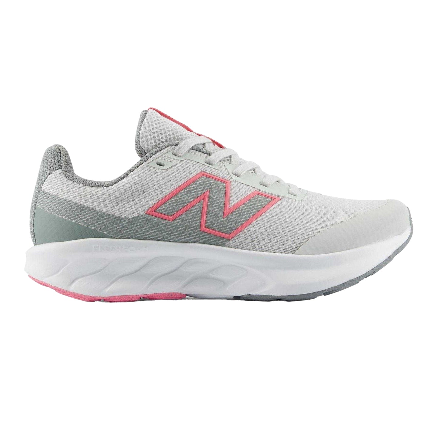 Grey-Pink - Front - New Balance Childrens-Kids 520 V9 Low Running Trainers