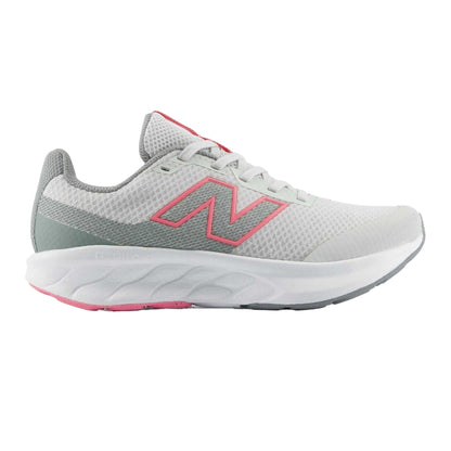Grey-Pink - Front - New Balance Childrens-Kids 520 V9 Low Running Trainers