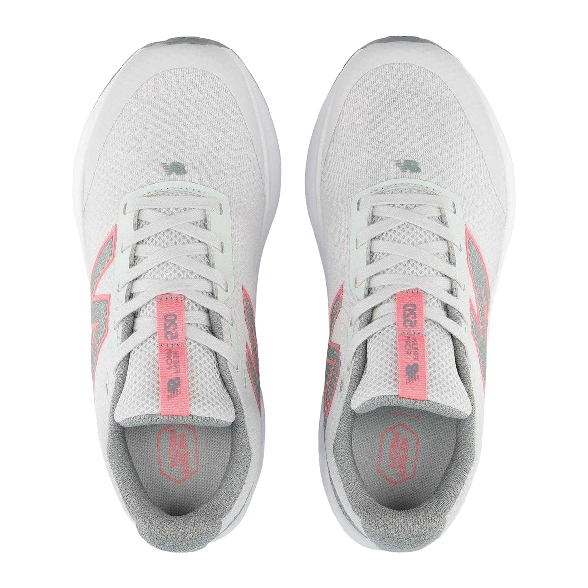 Grey-Pink - Back - New Balance Childrens-Kids 520 V9 Low Running Trainers