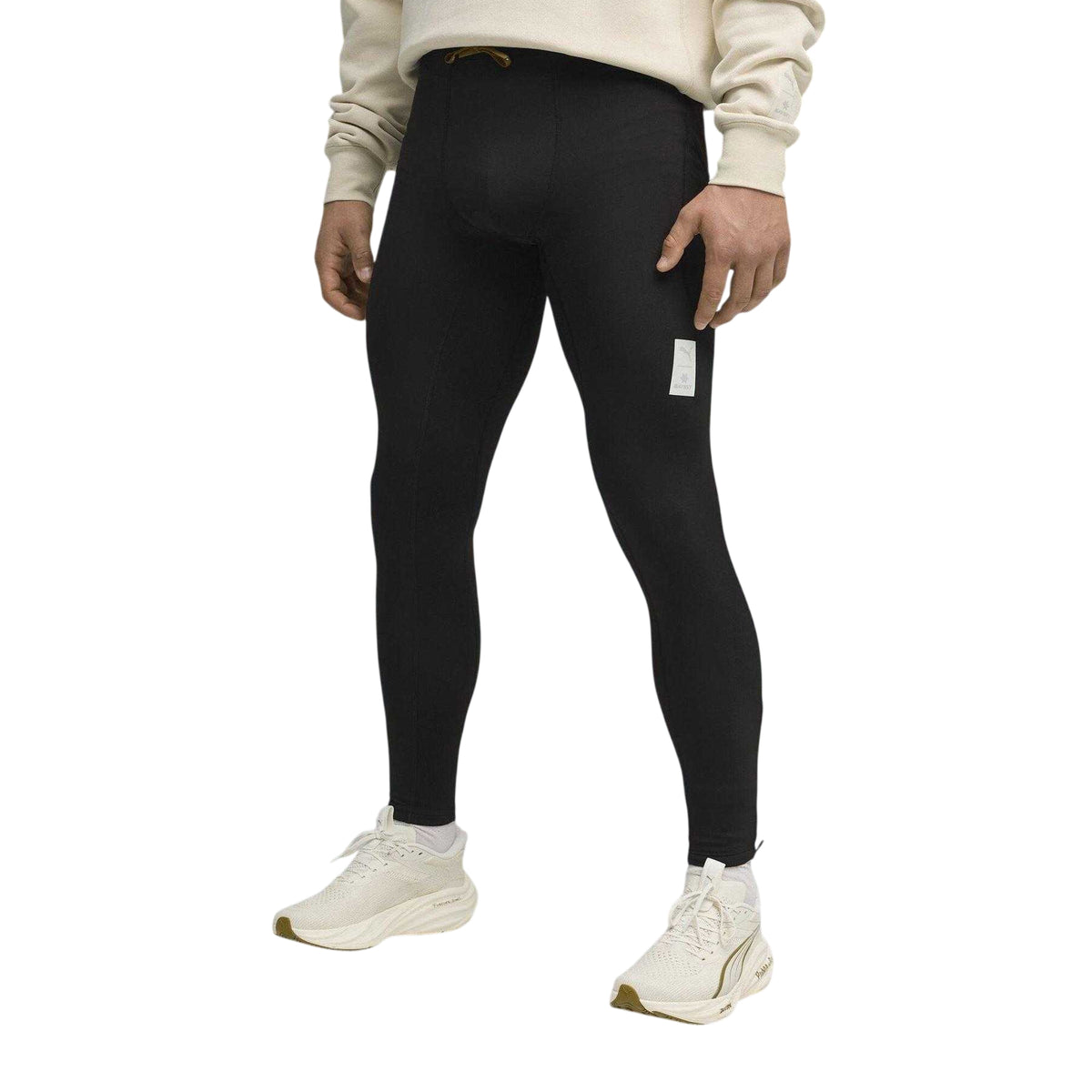 Black - Side - Puma Mens Saysky Performance Running Tights