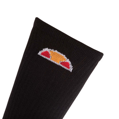 Black - Back - Ellesse Unisex Adult Tisbi Socks (Pack of 3)
