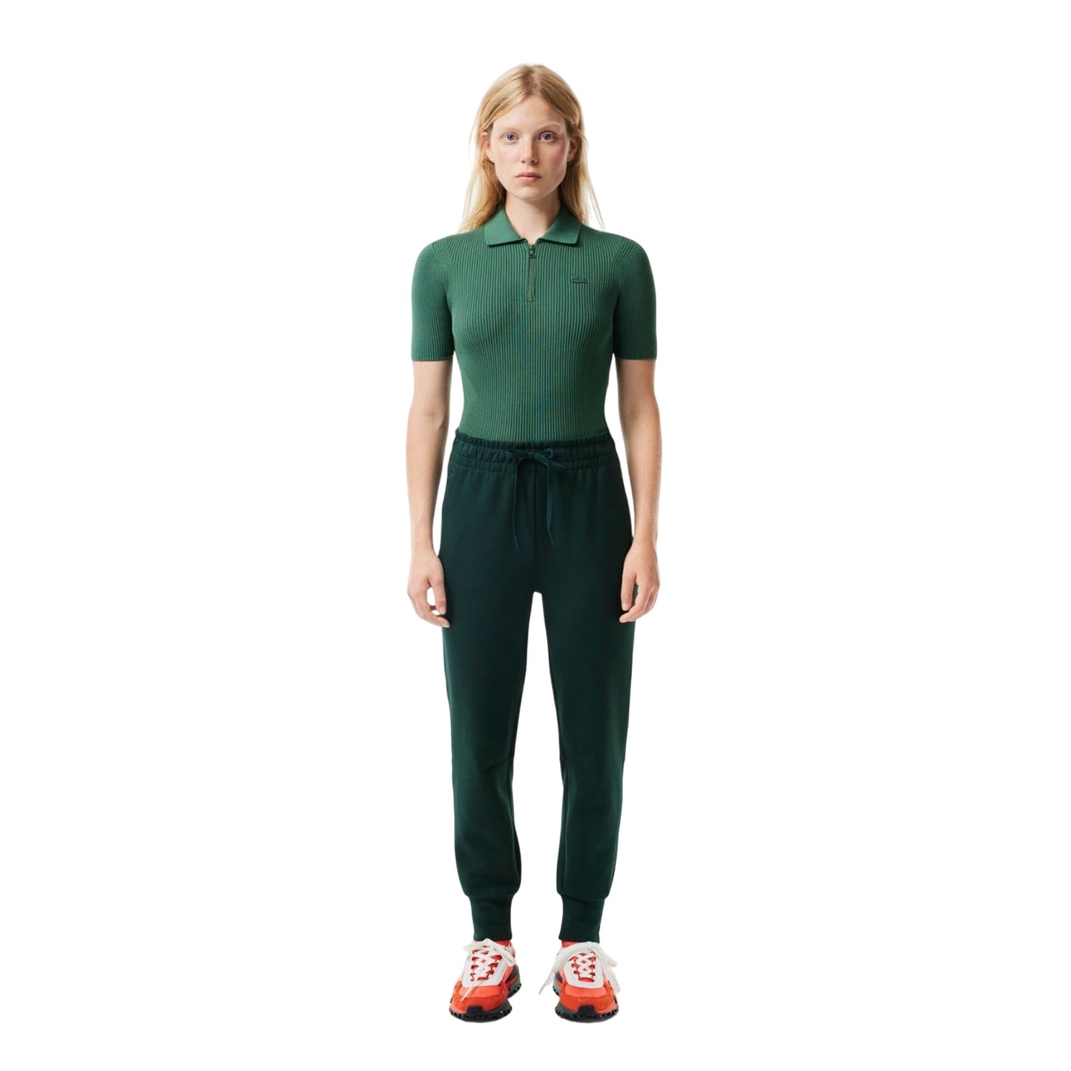 Green - Lifestyle - Lacoste Womens-Ladies Cotton Jogging Bottoms