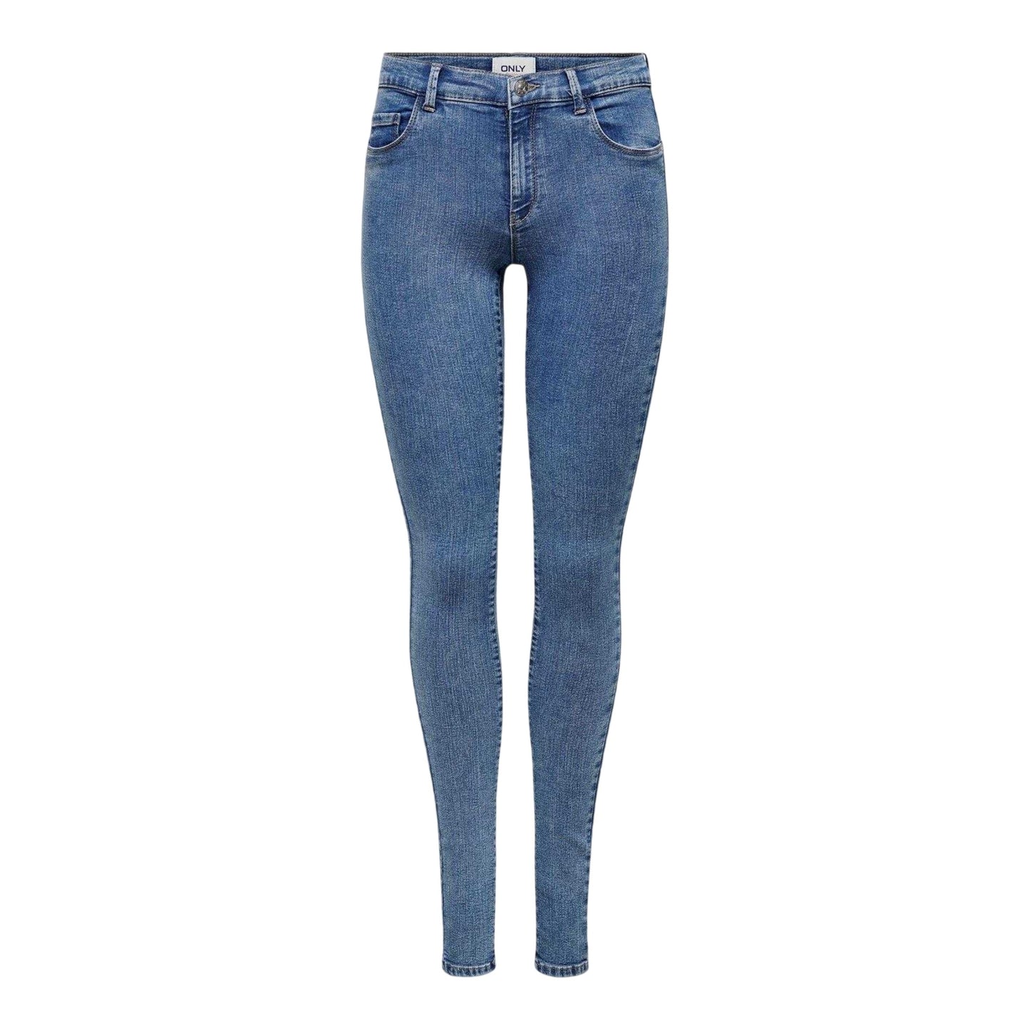 Medium Blue - Front - Only Womens-Ladies Skinny Jeans