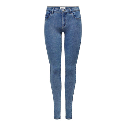 Medium Blue - Front - Only Womens-Ladies Skinny Jeans