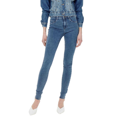 Medium Blue - Back - Only Womens-Ladies Skinny Jeans