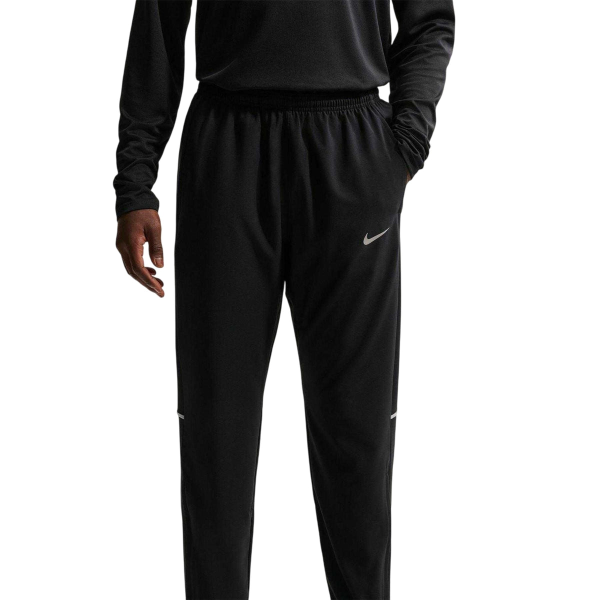 Black - Side - Nike Mens Miler Running Tracksuit Bottoms