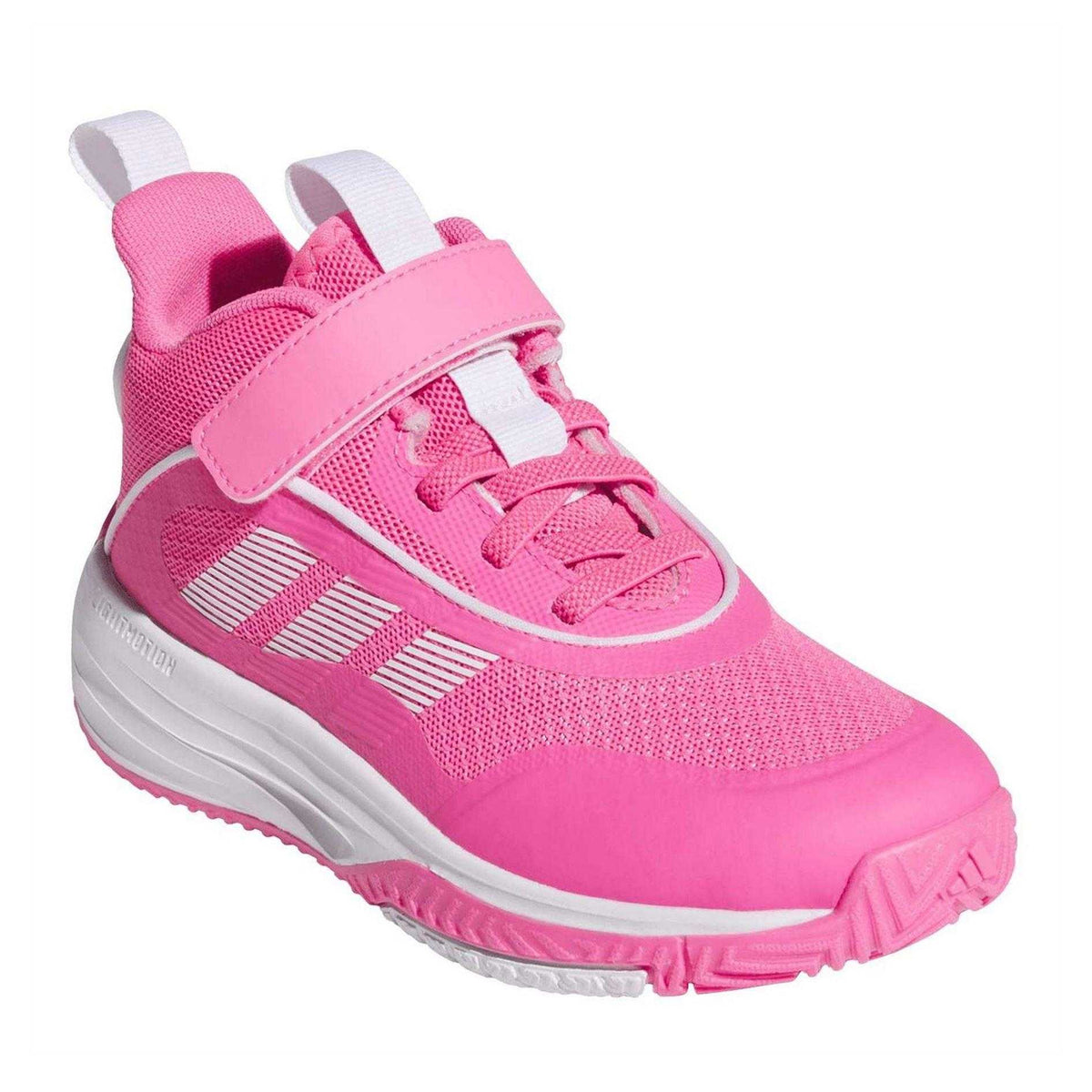 Pink-White - Pack Shot - Adidas Womens-Ladies Ownthegame 3 Basketball Shoes