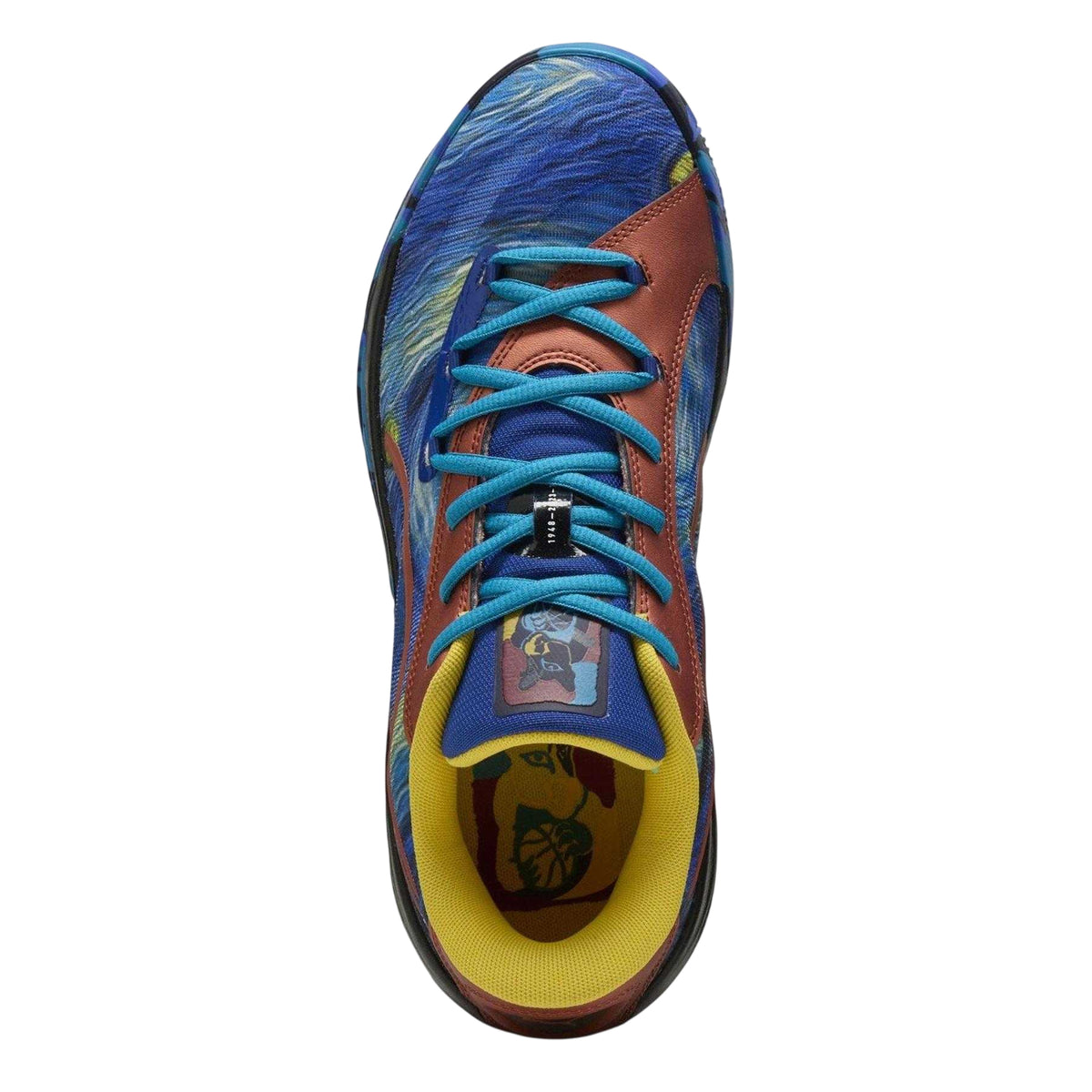 Vivid Blue - Side - Puma Mens All-Pro Nitro Dylan Exhibit Vincent Van Gogh Trainers
