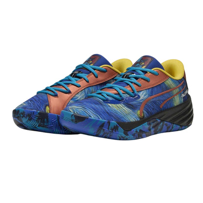 Vivid Blue - Pack Shot - Puma Mens All-Pro Nitro Dylan Exhibit Vincent Van Gogh Trainers
