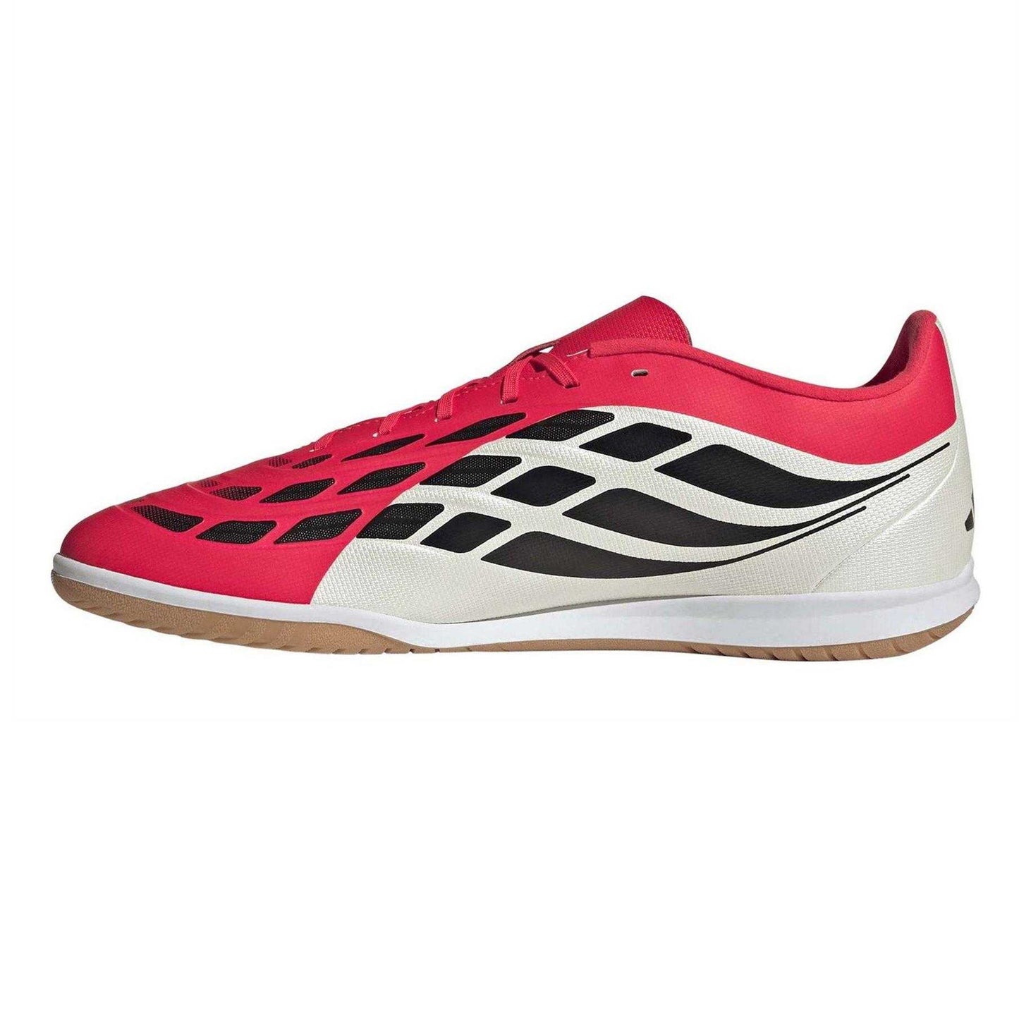 Lucid Red-Core Black - Side - Adidas Mens Predator Club 3 Stripes Football Shoes