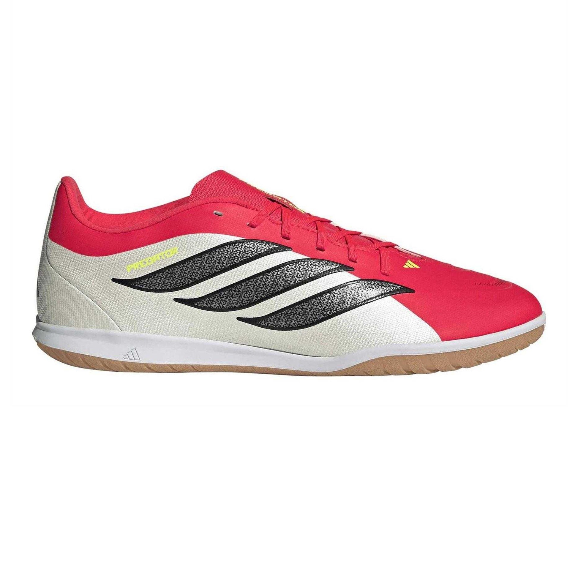 Lucid Red-Core Black - Front - Adidas Mens Predator Club 3 Stripes Football Shoes
