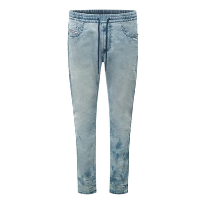 Blue Denim - Front - Diesel Mens 2060 D Strukt Light Wash Slim Jeans
