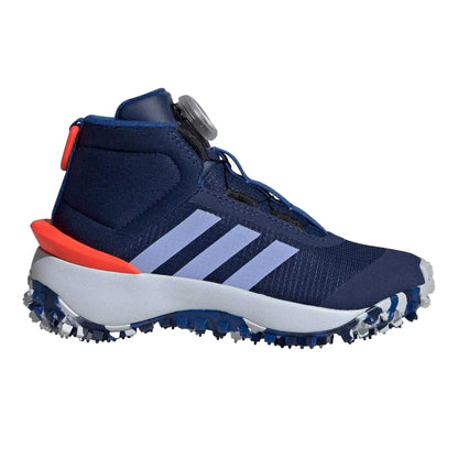 Dark Blue - Front - Adidas Childrens-Kids Fortatrail BOA Lacing System Trainers