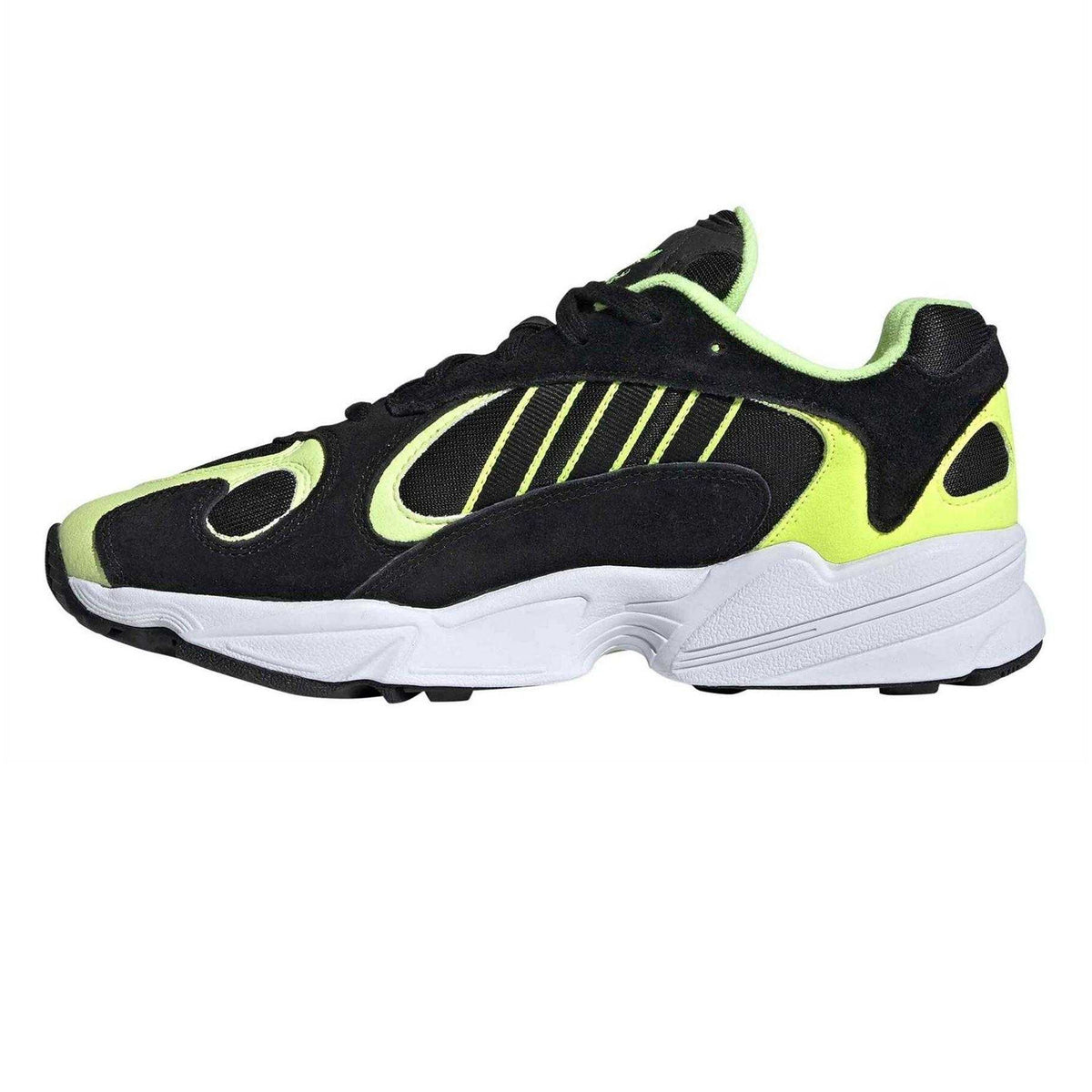 Core Black - Side - Adidas Mens Yung-1 Leather Trainers