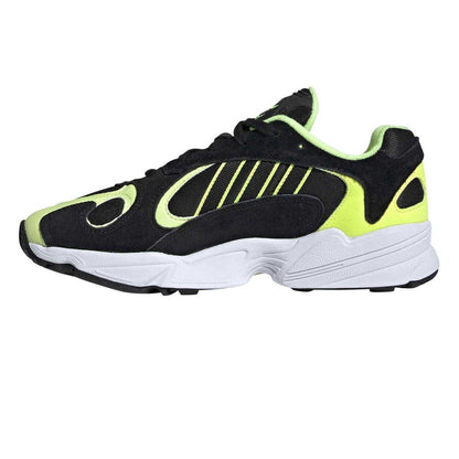 Core Black - Side - Adidas Mens Yung-1 Leather Trainers