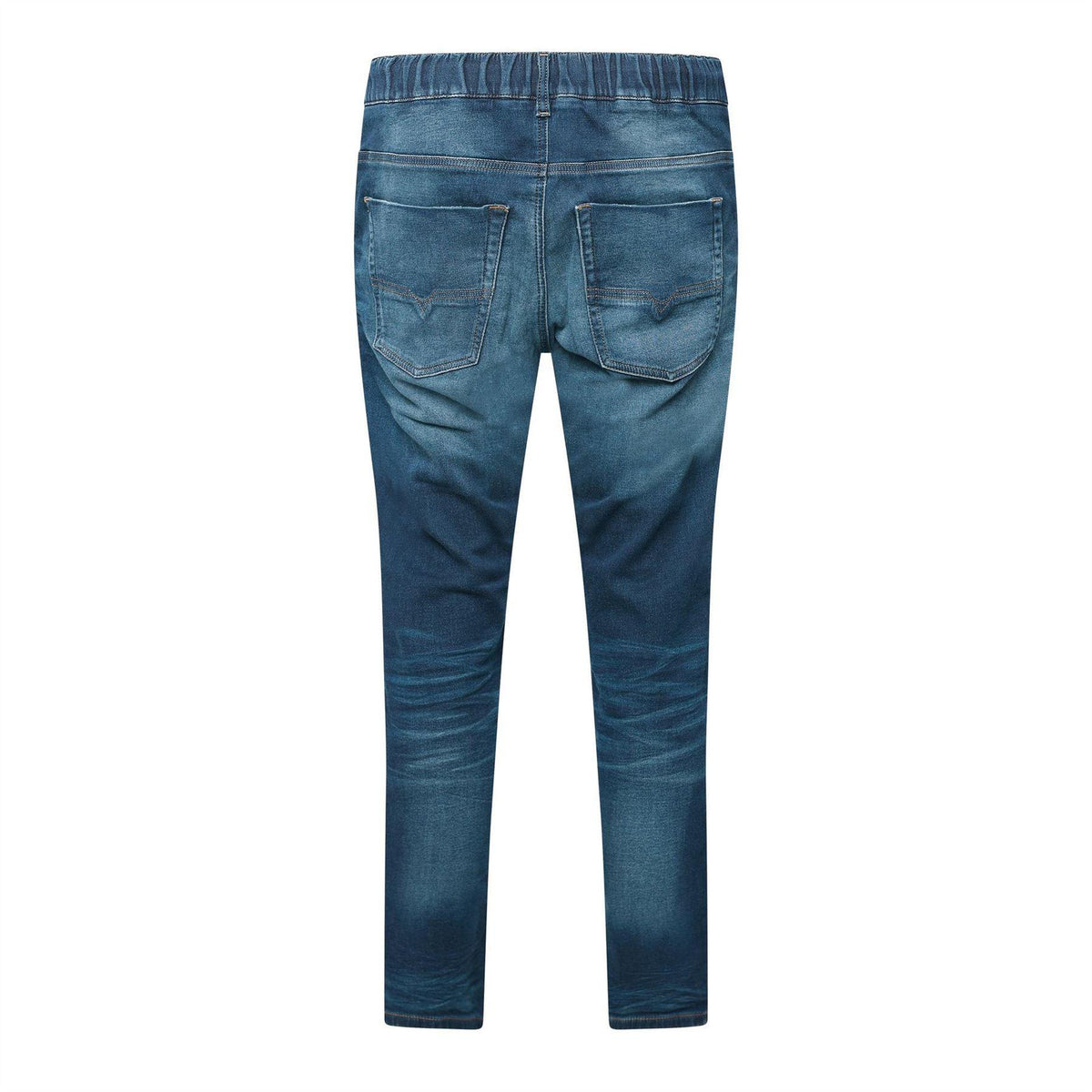 Blue Denim - Back - Diesel Mens Krooley-E-NE Faded Tapered Jeans