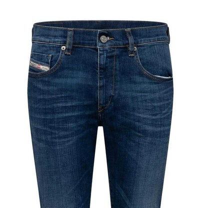 Blue Denim - Side - Diesel Mens 2019 D-Strukt Denim Slim Jeans