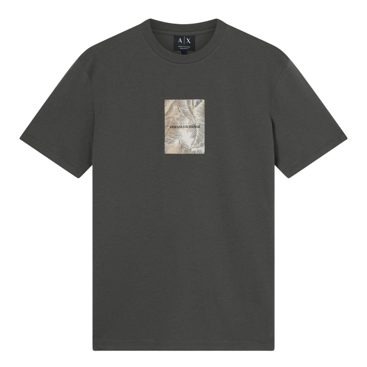 Khaki - Front - Armani Exchange Mens Regular T-Shirt