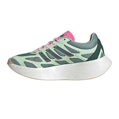Green-Pink - Side - Adidas Childrens-Kids Adizero Trainers