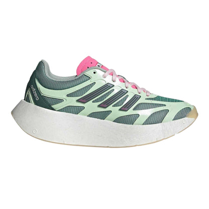 Green-Pink - Front - Adidas Childrens-Kids Adizero Trainers