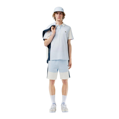 Light Blue - Pack Shot - Lacoste Mens Colour Block Regular Polo Shirt