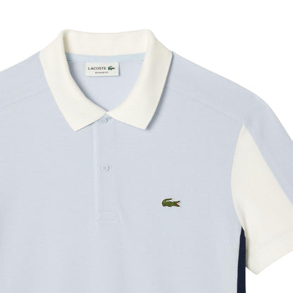 Light Blue - Side - Lacoste Mens Colour Block Regular Polo Shirt