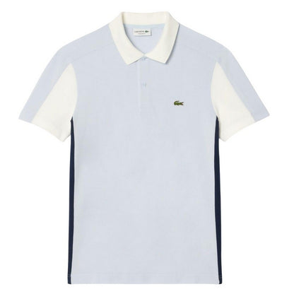Light Blue - Front - Lacoste Mens Colour Block Regular Polo Shirt