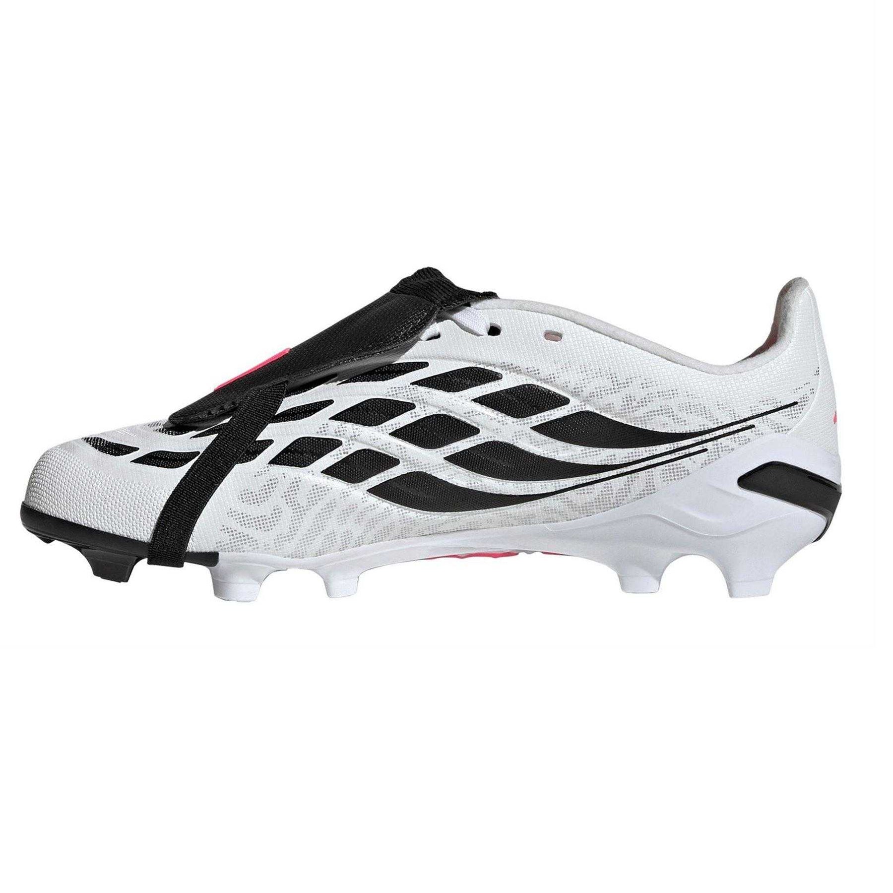 White-Coral - Side - Predator Unisex Adult Predator .3 Football Boots