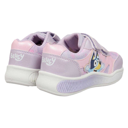 Purple - Back - Bluey Childrens-Kids Low Cut Trainers