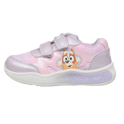 Purple - Side - Bluey Childrens-Kids Low Cut Trainers