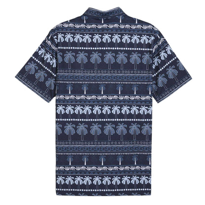 Deep Navy - Back - Puma Mens X Ptc Hero Palm Tree Polo Shirt