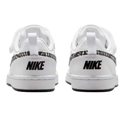 White - Back - Nike Childrens-Kids Borough Low Recraft Zebra Print Flat Trainers
