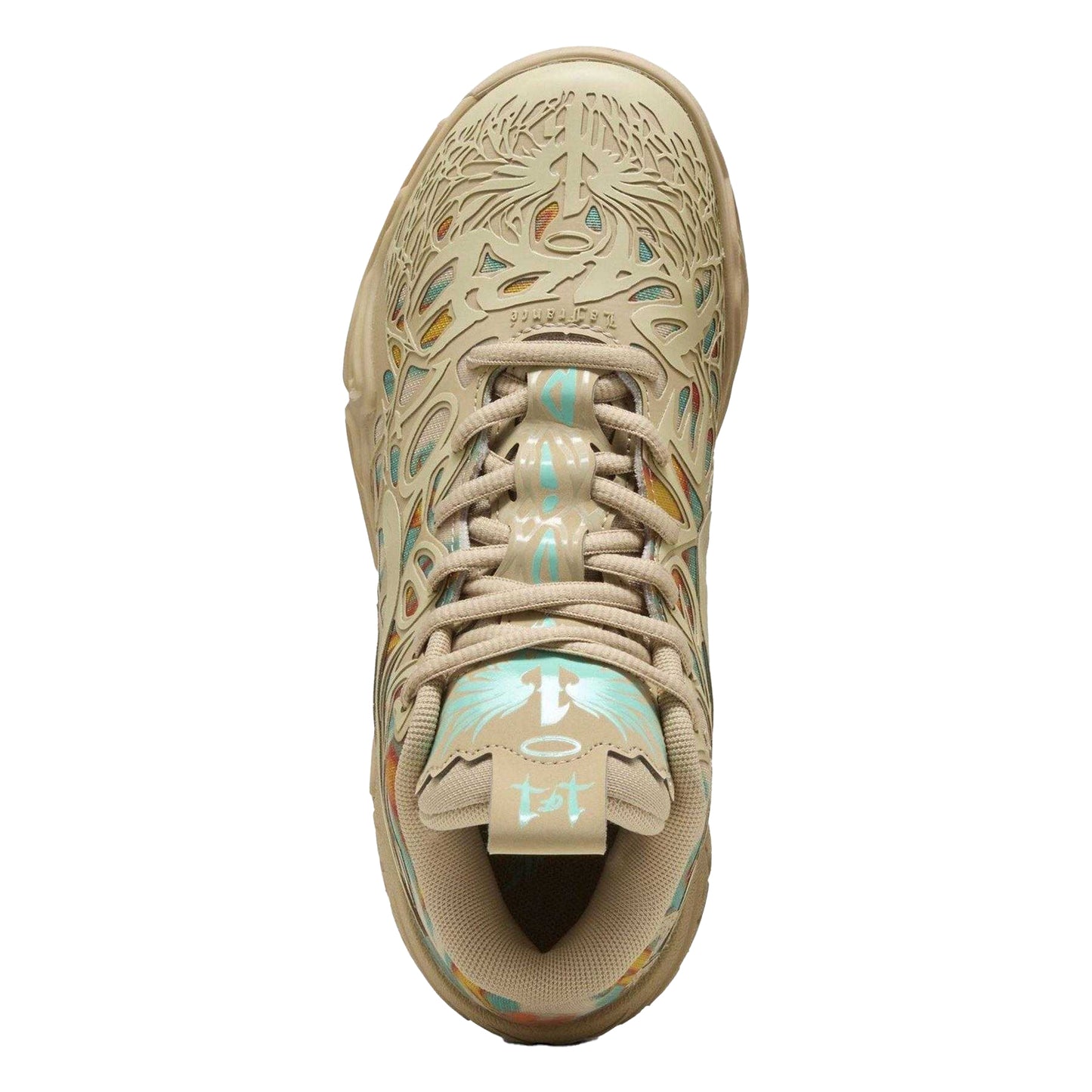 Light Sand-Aquatic - Lifestyle - Puma Childrens-Kids LaMelo Ball Cut Out Basketball Trainers