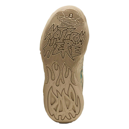 Light Sand-Aquatic - Pack Shot - Puma Childrens-Kids LaMelo Ball Cut Out Basketball Trainers