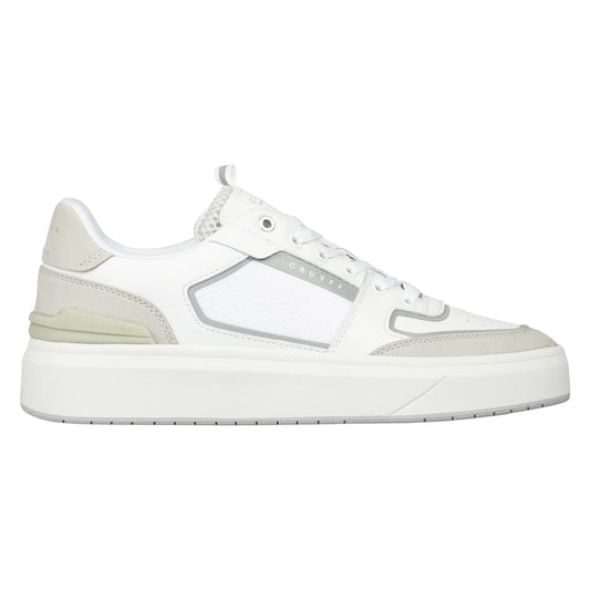 White - Front - Cruyff Mens Endorsed Leather Trainers