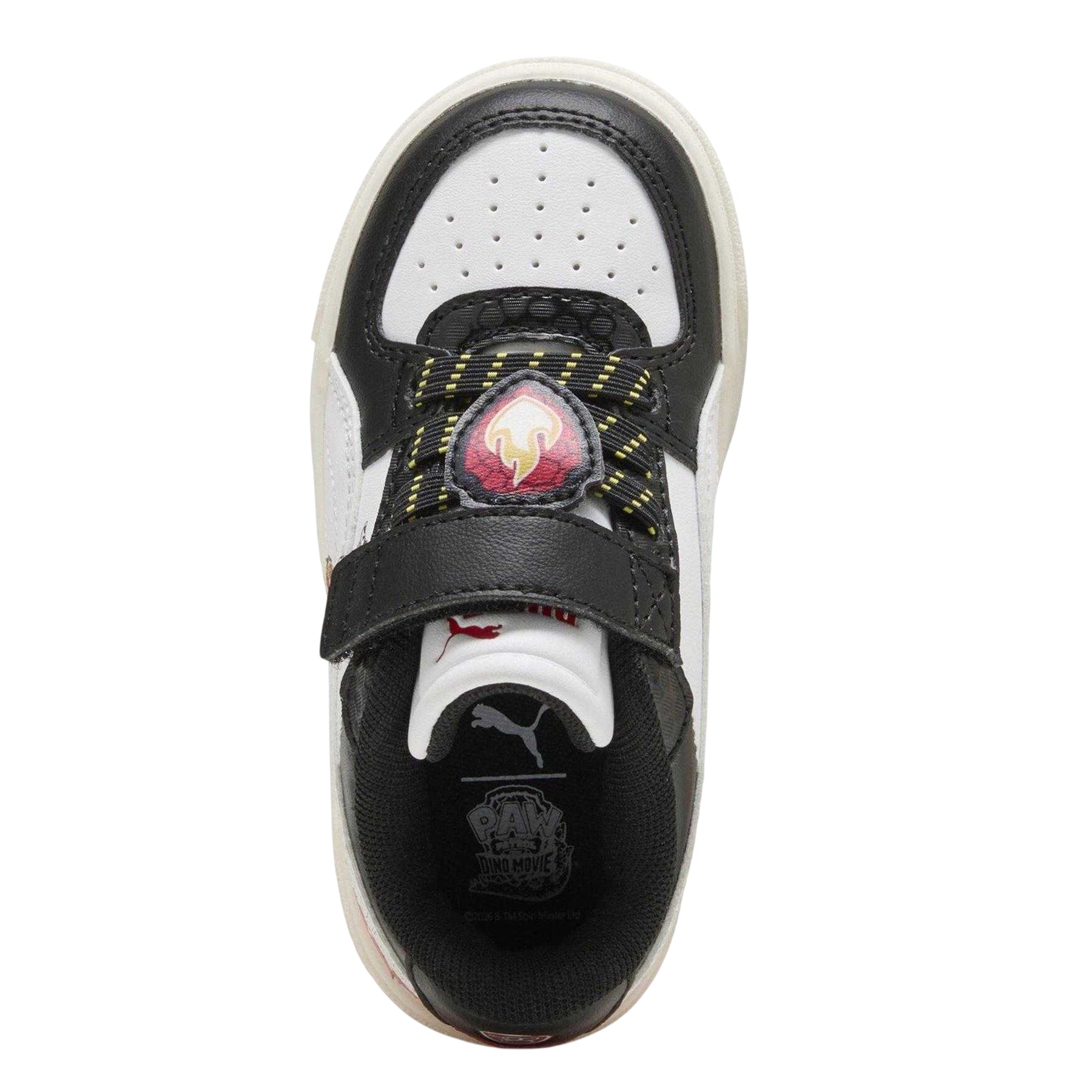 Black-White-Red - Side - Puma Childrens-Kids Caven III Paw Patrol Trainers