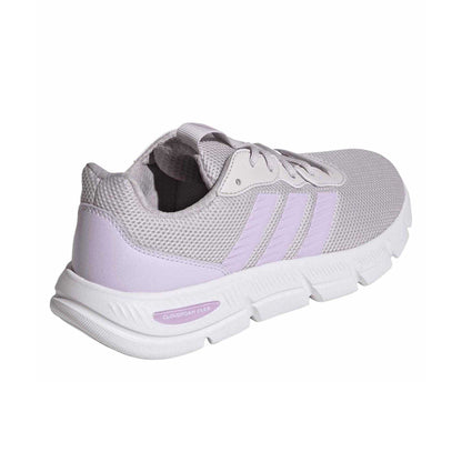 Purple - Back - Adidas Childrens-Kids 3 Stripes Cloudfoam Walking Shoes