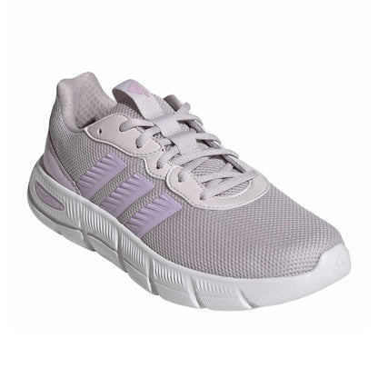 Purple - Pack Shot - Adidas Childrens-Kids 3 Stripes Cloudfoam Walking Shoes
